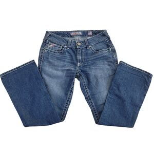 Ariat Women's Mid Rise Boot Cut Jeans in Blue Size 28 S Like New